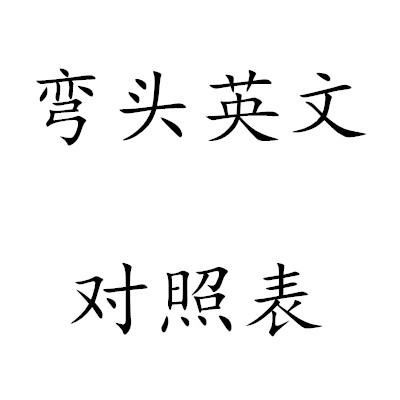 彎頭產(chǎn)品的英文對照表