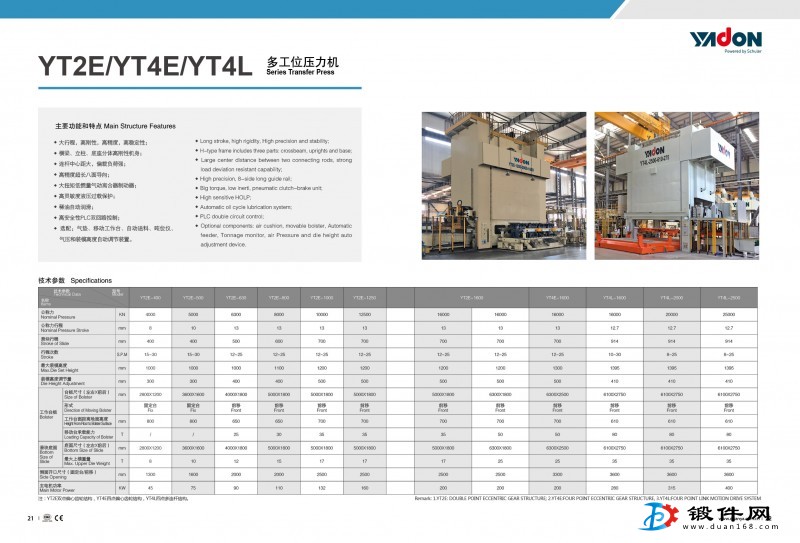 YT2E/YT4E/YT4L多工位壓力機(jī)