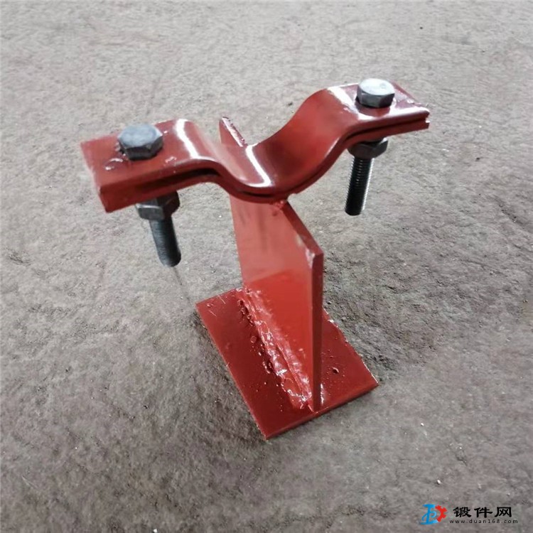河北萬(wàn)信長(zhǎng)輸?shù)湍芎墓芡? 單管夾蛭石隔熱管托 雙螺栓管夾